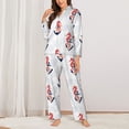 thumbnail image 2 of Pofeuu Sea Horse And Corals1 Print Womens Pajamas Set Long Sleeve Sleepwear Button Down Nightwear Soft Pj Lounge Sets Button Down Pajamas Women-Medium, 2 of 7
