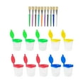thumbnail image 5 of Tachiuwa Paint Cup and Brush Set Art Supplies Tools Easy to Clean Paint Containers for Painting Watercolor DIY Project Home, 5 of 10