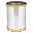 thumbnail image 4 of Mylar 8Qt Round Wastebasket (Brushed Chrome), 4 of 5