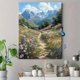 thumbnail image 4 of Qisvanset 12x16 Inch 2D Flat Framed Canvas Art, Peaceful Mountain Wildflower Meadow Serene Nature Home Office Wall Art, 4 of 5