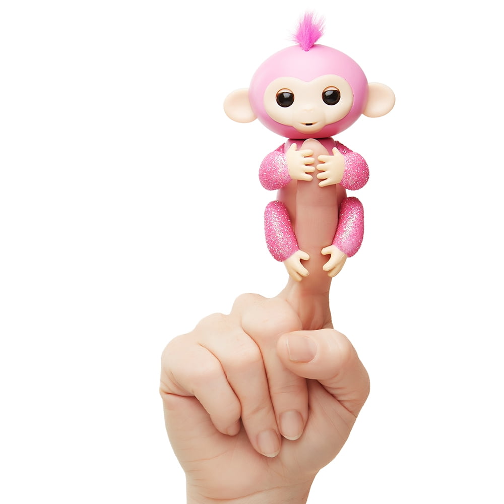 Fingerlings ouistiti bebe singe interactif rose avec son