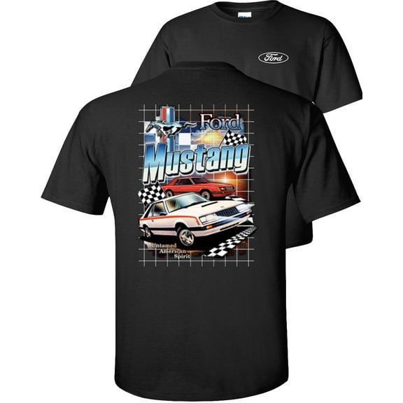 Fair Game Ford Mustang Untamed American Spirit T-Shirt, ford graphic tee-Black-S