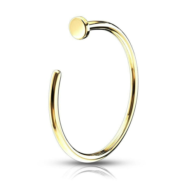 14k gold deals nose hoop 18g