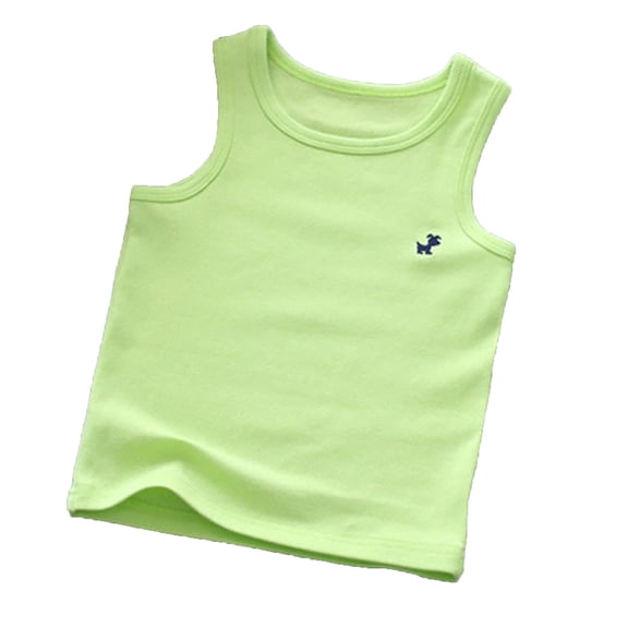 Hienoo Summer Boys Tank Top Casual Puppy Embroidery Crew Neck Sleeveless Shirt, Sizes 1-10