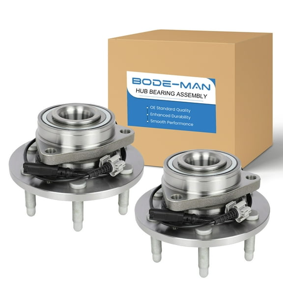 Bode-man Pair Front Wheel Hub and Bearing Assembly for 2007-2014 Chevy GMC Silverado Sierra 1500 Tahoe Yukon Cadillac Escalade 4x4 4WD AWD 515096