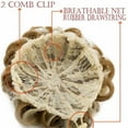 thumbnail image 4 of SEGO Messy Curly Hair Bun Chignons Synthetic Hair Extensions Wavy Updo Scrunchy Hairpieces, 4 of 6