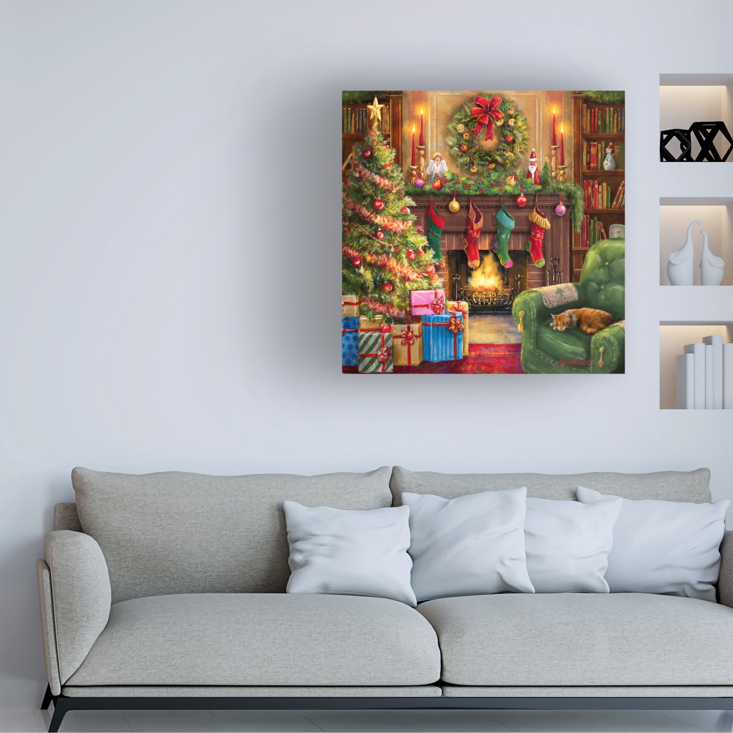 ALI Corti 'Cozy Christmas Evening' Canvas Art