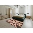 thumbnail image 5 of Ahgly Company Machine Washable Indoor Square Abstract Light Salmon Pink Area Rugs, 6' Square, 5 of 7
