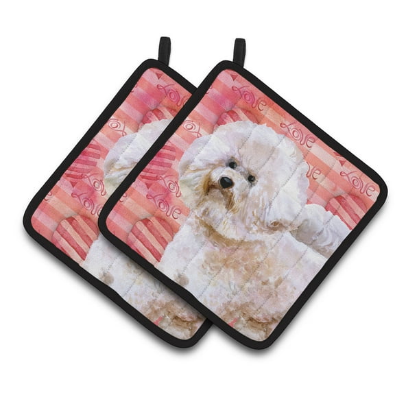 Caroline's Treasures Bichon Frise #2 Love Pair of Pot Holders