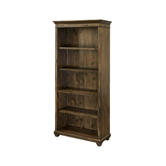 Martin Furniture Wood Bookcase W/ Doors Office Storage Fully Assembled in Brown