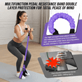 thumbnail image 4 of Pedal Resistance Band with Handles, Adjustable Foot Pedal Exercise Band for Full Body Workout, Sit Up Pull Rope for Abs, Arms, Legs, Waist, Home Gym Fitness Equipment, 4 of 7