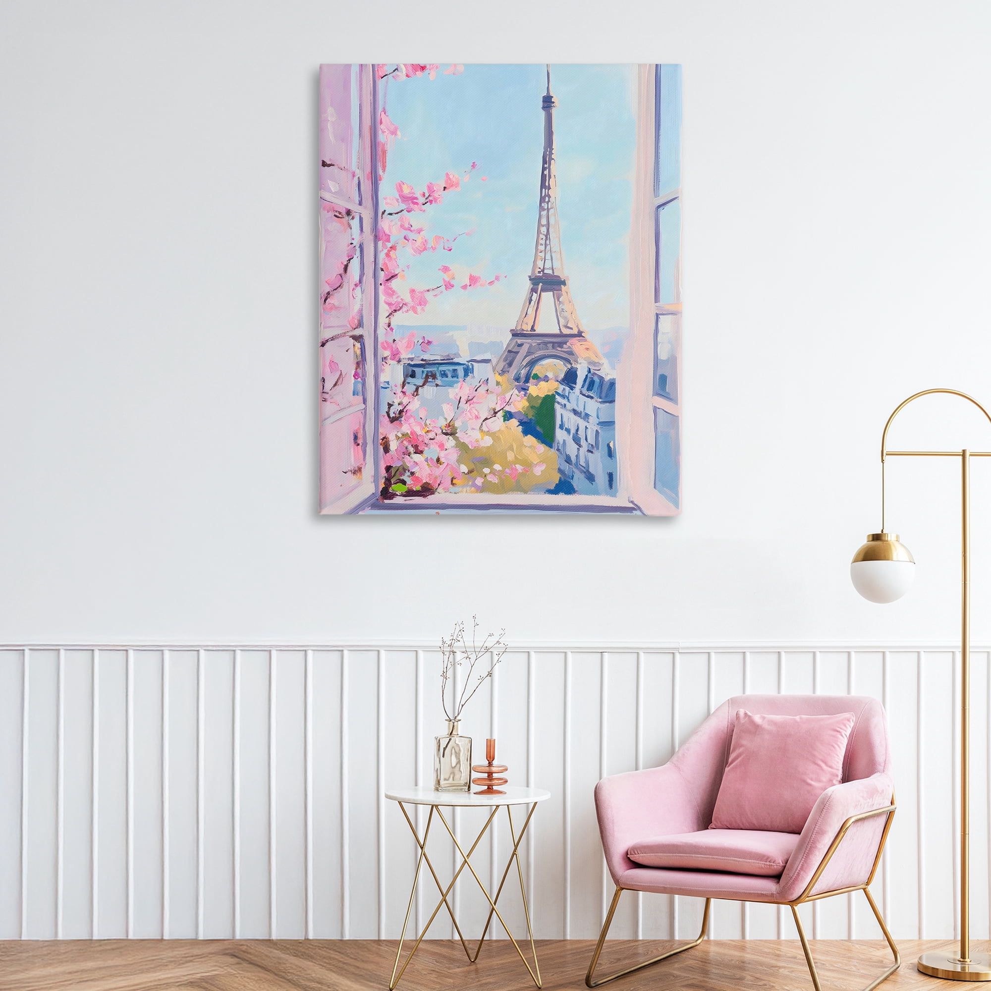 Stupell Industries Eiffel Tower View in Spring Canvas Wall Art, design by The Prints Vibe