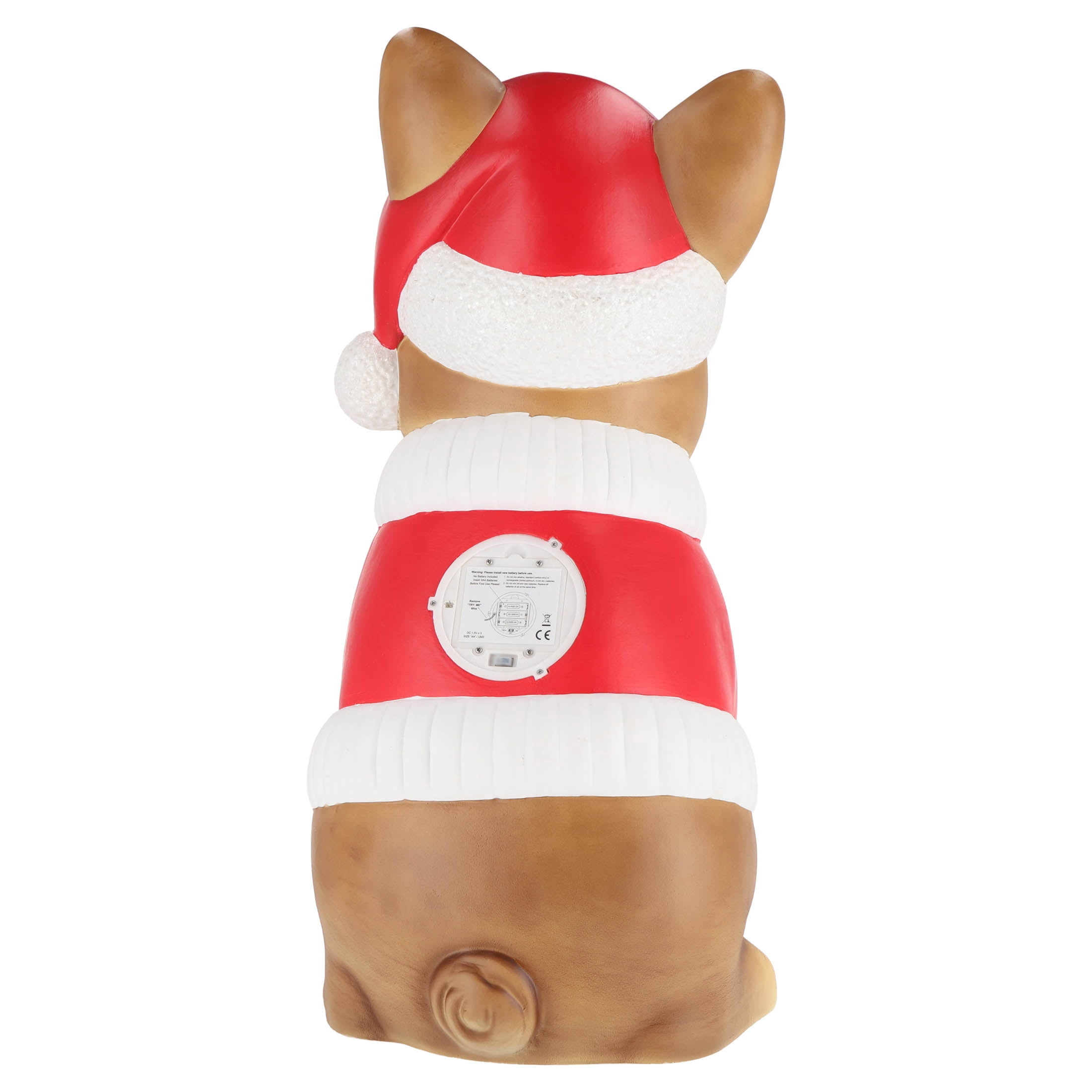 Lighted Blow Mold Pug Indoor/Outdoor Christmas Decoration, Multicolor, 24", by Holiday Time