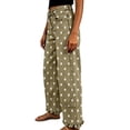 thumbnail image 7 of Wide Leg Jeans for Women High Waisted Ruffle Hem Jeans Lightweight Polka Dot Loose Casual Denim Pants Travel Vacation Outfits, 7 of 7