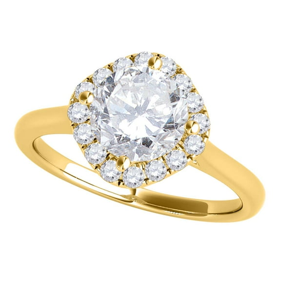 Aonejewelry 0.75 Ctw. Glitzy Diamond Wedding Engagement Ring In 14K Yellow Gold