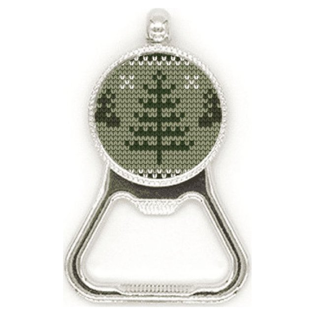 Christmas Tree Brown Elk Knit pattern Acero inoxidable Metal cerveza tapa sacacorchos