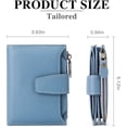 thumbnail image 5 of Small Wallet for Women Leather Bifold Compact RFID Blocking Small Womens Wallet（Light Blue）, 5 of 8