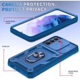 thumbnail image 3 of HTOOO for Samsung Galaxy S22 Case with Slide Camera Cover & Magnetic Kickstand, Military Grade Shockproof Cell Phone Case for Samsung Galaxy S22 3 in 1 Blue, 3 of 6