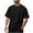 Black(New), variant on PNTUTB Summer Men's Checkered Pattern Casual Solid Color Short Sleeved Round Neck Loose T-shirt