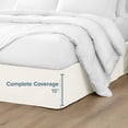 thumbnail image 5 of Bare Home Double Brushed Bed Skirt - Premium 1800 Collection - 15-inch Drop - Twin XL, Cream, 5 of 10