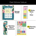 thumbnail image 6 of Hardcover Academic Year 2024-2025 Planner (June 2024 Through July 2025) 8.5"x11", Large, Daily Weekly Monthly Planner Yearly Agenda. Bookmark, Pocket Folder and Sticky Note Set, Teal Floral, 6 of 8