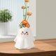 thumbnail image 4 of Jarrón de Cerámica con Forma de Fantasma, Blanco, Decorativo | Decoración Moderna para Flores Frescas | Habitación Infantil | 15 X 12,5 X 4,8 Cm, 4 of 5