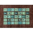 thumbnail image 1 of Ahgly Company Indoor Rectangle Abstract Light Blue Modern Area Rugs, 8' x 12', 1 of 4