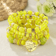 thumbnail image 4 of Pulsera multicapa de estilo bohemio popular de moda europea y americana con cuentas de corazón de melocotón de cristal, joyería de mano para mujer, 4 of 6