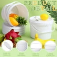 8 Pcs 2 Gallon Bucket with Lid Plastic Bucket with Handle Durable Heavy