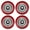 Red, variant on Ferencaa 4pcs Caster Wheels Heavy Duty Bearing Wheels Replacement Wheels For Platform