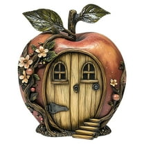 Uxgjfwu Fairy Door for Trees, Home Garden Decor for Outside, Yard Art Sculpture Decoration for Room, Miniature Fairy Garden Outdoor Decor Accessories