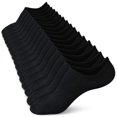 thumbnail image 1 of Pantalones cortos No Show Socks Wernies para mujer, negros, de corte bajo, antideslizantes, 1 of 7