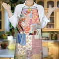 thumbnail image 6 of Pioneer Flower Floral Print Pattern Apron-Garden Aprons for Women with Pockets-Cotton Linen Waterproof Kitchen Cooking Gardening Aprons Adjustable for Kitchen,Cooking,BBQ and Salon 33x27 Inch, 6 of 7