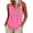 Hot Pink, variant on Women Summer Tank Tops Pleated Loose Flowy Sleeveless Shirts Crew Neck Casual Tunic Trendy Blouses