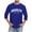 Blue, variant on Mens Graphic T-shirts 3/4 Sleeve Crewneck Tops City Alphabet Print Summer Casual Streetwear T Shirts for Man Grey L