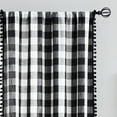 thumbnail image 6 of Exultantex Black and White Buffalo Check Curtains Semi Sheer Vintage Farmhouse Grommet Drapes for Living Room, 40"W x 84"Lx2, Rod Pocket, 6 of 7