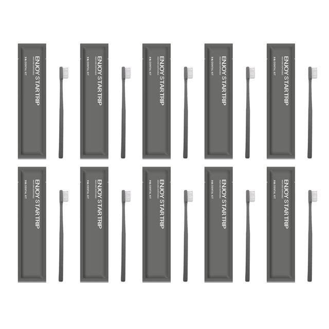CSChome Travel Toothbrushes 10Pcs Disposable Toothbrushes - Individually Wrapped Soft Bristles for Dental Care, Travel, and Camping