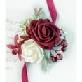 thumbnail image 5 of Holzlrgus Set of 2 Wrist Corsage Wristlet for Wedding Bridesmaid Mother Grandmother for Bridal Shower Wedding Artificial Roses Flower Prom (Burgundy), 5 of 5