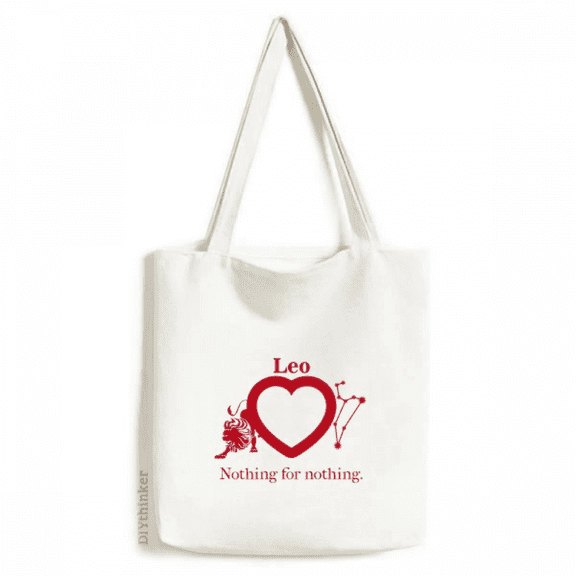 Motivation Constellation Love Leo Tote Canvas Bag Shopping Satchel Casual Handbag