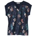 thumbnail image 1 of Atlas For Women - Camiseta Floral para Mujer (Marino), 1 of 3