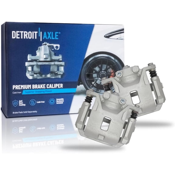 Detroit Axle - Front Brake Calipers with Brackets Replacement for 2018-2022 Nissan Kicks, 2020-2022 Versa - 2pc Set