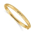 thumbnail image 2 of Auriga Fine Jewelry 10K Yellow Gold Florentine Hinged Bangle Size 6 for Women, 2 of 6