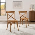 thumbnail image 7 of Hawthorne Collections Elm Wood Walnut Dining Side Chair Modern 34.5"H x 39"W x 21"D Assembled, 7 of 7
