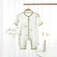 thumbnail image 2 of Bovxnpu Baby Girl Bodysuit, Infant Baby Cotton Bodysuits, Newborn Baby Summer Thin Quarter Sleeved Air-conditioned Suit Jumpsuit Climbing Suit Print Pajamas 2 Months, 2 of 3