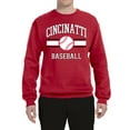 thumbnail image 2 of Wild Bobby City of Cincinnati Baseball Fantasy Fan Sports Unisex Crewneck Sweatshirt, Red, XX-Large, 2 of 6