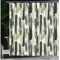 thumbnail image 3 of Ambesonne Modern Art Shower Curtain, Grunge Art Effect Print, 69"Wx70"L, Khaki Black, 3 of 4