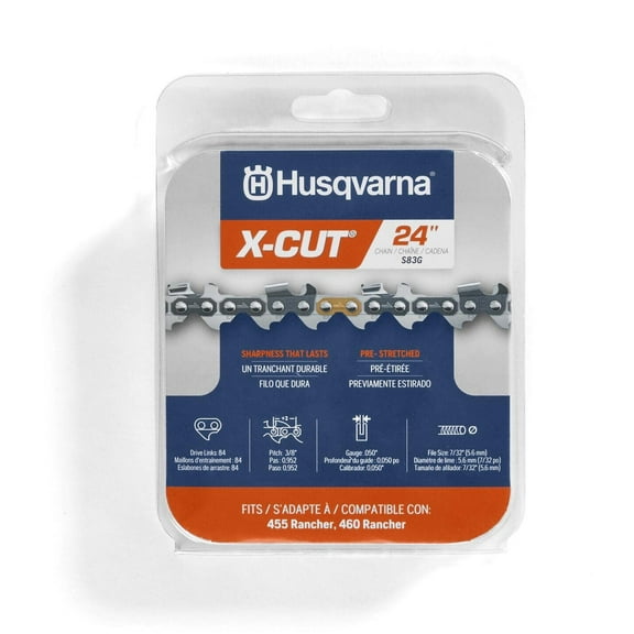 Husqvarna Chainsaw Chain S83G X-Cut - 3/8 in Pitch, .050 in Gauge, 20 in, 84 Drive Links