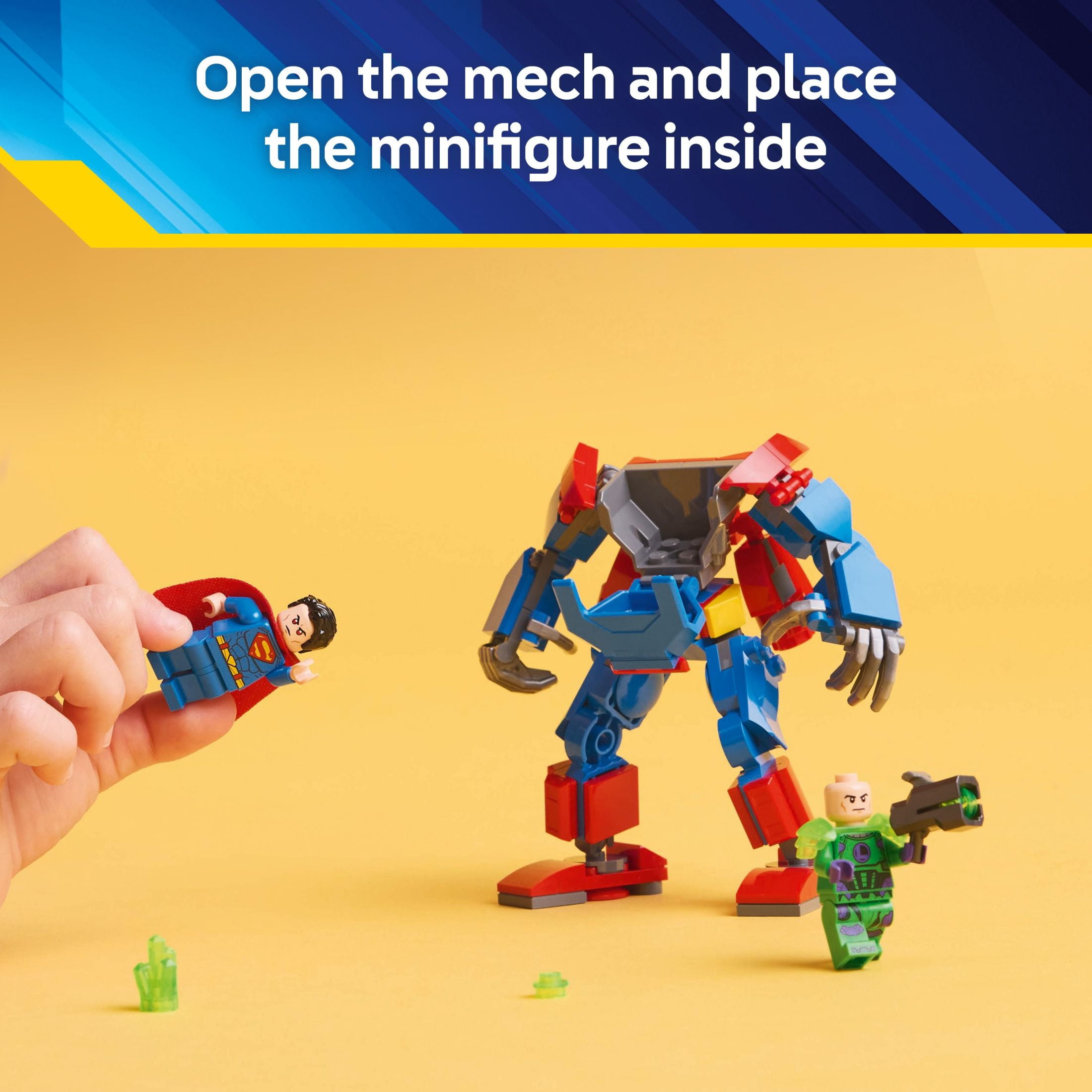 LEGO DC Superman Mech vs. Lex Luthor Building Toy - Superman Toy for Kids, Boys and Girls, Ages 6+ - Buildable Action Figure - Superhero Gift for Birthday - 76302
