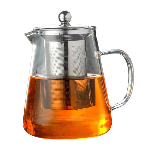 Tetera de té, tetera de vidrio de 1300 ml, estufa espesada, tetera segura, tetera de vidrio impulsada por el rendimiento
