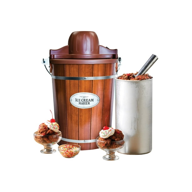 Nostalgia Vintage Collection ICMP600WD Old Fashioned Ice cream maker 6 qt 50 W Walmart